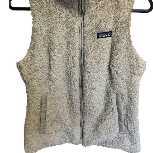 Patagonia Los Gatos Fuzzy Vest Sleeveless Outdoor Sherpa Drifter Gray Size Small - Picture 3 of 10